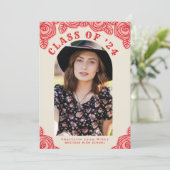 ピンクローゼアーチフォトディスタンスパーティー招待状 招待状 (スタンド正面)