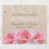 ピンクローゼオングリジー淡い色のタウペシャンパンラベル スパークリングワインラベル (シングルラベル)