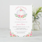 ピンクローゼカボンプキンベビーシャワー 招待状 (スタンド正面)