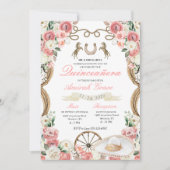 ピンクローゼスウエスタンチャロ女性のカーボーイキンセアニラ 招待状 (正面)