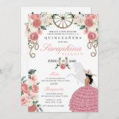 ピンクローゼスウエスタンマリアチ女性のカーボーイキンセアニラ 招待状 (正面/裏面)