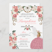 ピンクローゼスウエスタンマリアチ女性のカーボーイキンセアニラ 招待状 (正面/裏面)