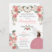 ピンクローゼスウエスタンマリアチ女性のカーボーイキンセアニラ 招待状 (正面/裏面)