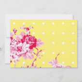 ピンクローゼスオンイエローウ結婚式招待状 招待状 (正面)