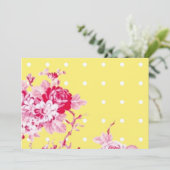 ピンクローゼスオンイエローウ結婚式招待状 招待状 (スタンド正面)