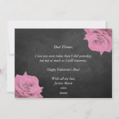 ピンクローゼスオンシャルボードハッピーバレンタインデー シーズンカード (裏面)