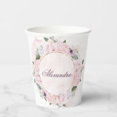 ピンクローゼスガール宗教お祝い 紙コップ (正面)