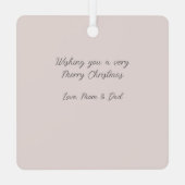 ピンクローゼスクリスマスドーターオーナメント メタルオーナメント (裏面)