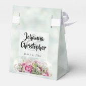 ピンクローゼスサンキュー結婚式の引き出物ボックス フェイバーボックス (裏面サイド)