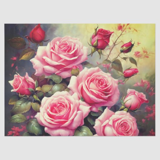 ピンクローゼスティッシュペーパー 薄葉紙 (正面)