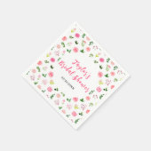 ピンクローゼスフローラブライダルシャワー スタンダードカクテルナプキン (角)