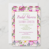 ピンクローゼスフローラブライダルシャワー 招待状 (正面)