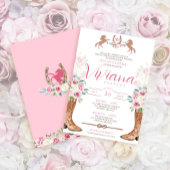 ピンクローゼスフローラブーツウエスタンチャラキンセアニェラ 招待状