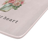 ピンクローゼスフローラメイソンジャー カッティングボード (角)