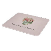 ピンクローゼスフローラメイソンジャー カッティングボード (角)