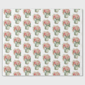 ピンクローゼスフローラメイソンジャー ラッピングペーパー (フラット)