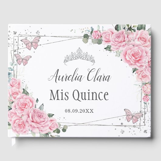 ピンクローゼスフローラ蝶シルバーキンセアニラ ゲストブック (正面)