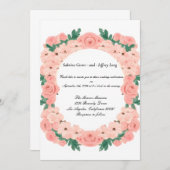 ピンクローゼスフローラ 招待状 (正面/裏面)