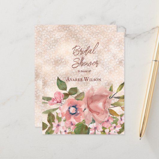 ピンクローゼスブライダルシャワー (正面/裏面インサイチュ)