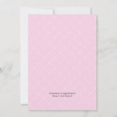 ピンクローゼスホワイトアジサイ緑ブライダルシャワー 招待状 (裏面)