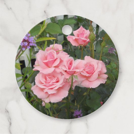 ピンクローゼスメッセージカード フェイバータグ (正面)