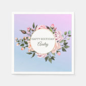 ピンクローゼスリース スタンダードカクテルナプキン (正面)