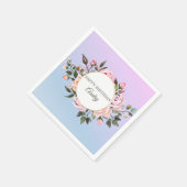 ピンクローゼスリース スタンダードカクテルナプキン (角)