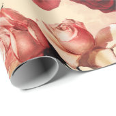 ピンクローゼスヴィンテージエフェメララララッピング紙 ラッピングペーパー (ロールコーナー)