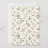 ピンクローゼスヴィンテージブライダルシャワー 招待状 (裏面)