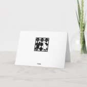 ピンクローゼス付き猫誕生日カード カード (裏面)