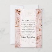 ピンクローゼス写真悔やみや弔慰葬儀記念 サンキューカード (正面)