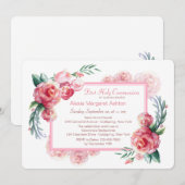 ピンクローゼス招待状 招待状 (正面/裏面)