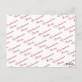 ピンクローゼス聴診器ナース卒業招待状 ポストカード (裏面)