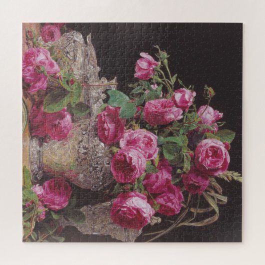 ピンクローゼス(バイフェルディナンドジョージヴァルデューラー) ジグソーパズル (横)