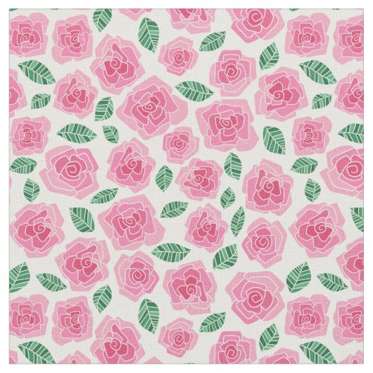 ピンクローゼス ファブリック (クローズアップ)