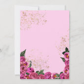 ピンクローゼス&金ゴールドティアエレガントラキンセニェラ 招待状 (裏面)