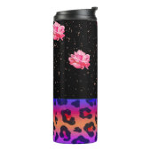 ピンクローゼスwithアニマルプリント タンブラー (回転左)