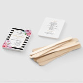 ピンクローゼズとストライプ結婚式 プログラム ハンドファン (組立なし)