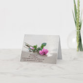 ピンクローゼズオンビーチ家族からありがとう サンキューカード (正面)