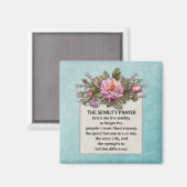 ピンクローゼズセニリティー祈りの言葉マグネット マグネット (正面/裏面)