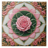 ピンクローゼズビューティフルモダンコレクション タイル (正面)