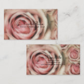 ピンクローゼズファームハエレガントウス素朴シックフローラ 名刺 (正面/裏面)