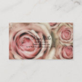 ピンクローゼズファームハエレガントウス素朴シックフローラ 名刺 (裏面)