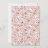 ピンクローゼズブライドブライダルシャワー 招待状 (裏面)