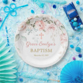 ピンクローゼズブロージクロス紙プレート ペーパープレート (パーティー)