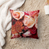 ピンクローゼズブーケ クッション (ブランケット)