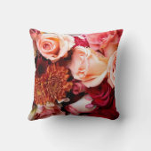 ピンクローゼズブーケ クッション (裏面)