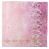 ピンクローゼダマスクグランジ – タイル (正面)