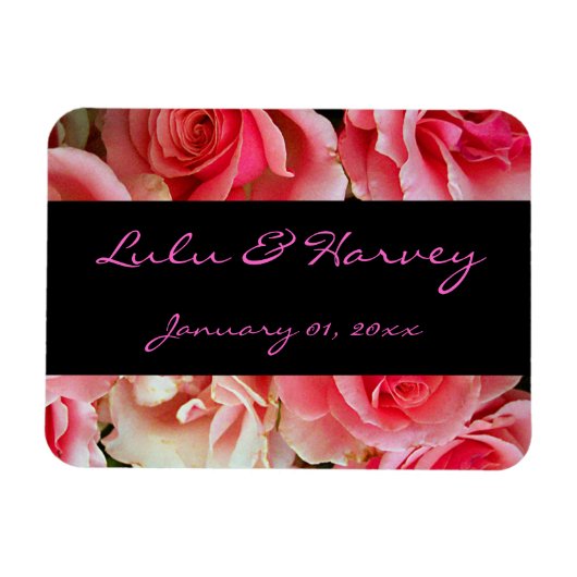 ピンクローゼパーソナル磁石 マグネット (横)