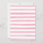 ピンクローゼフラワーズハートリースベビーシャワー 招待状 (裏面)